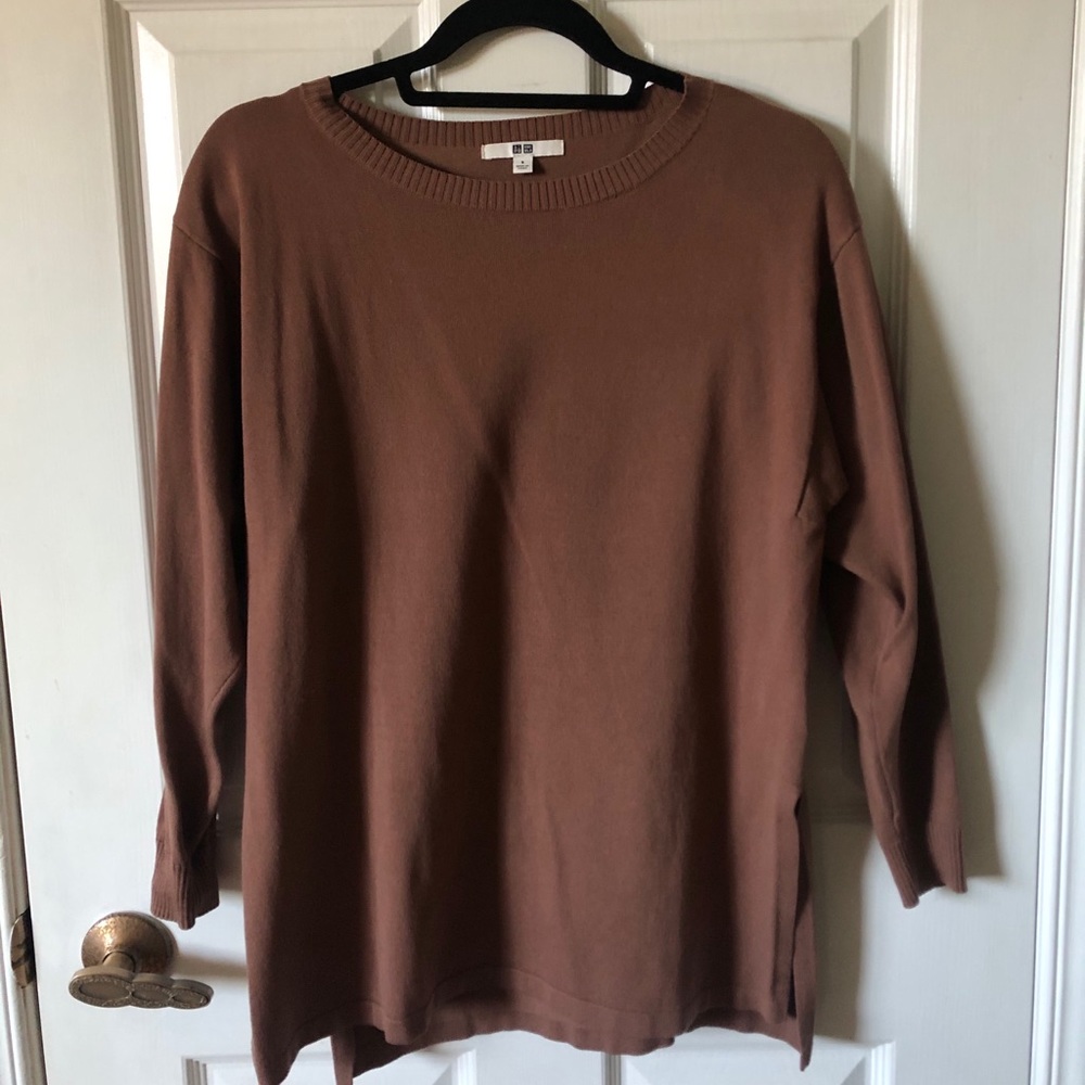 Uniqlo oversized long sleeve tunic with slit